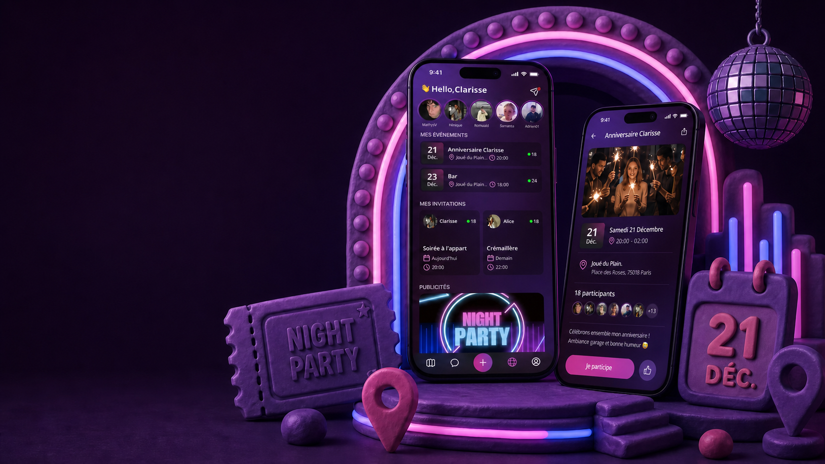 Illustration de l’application NightParty